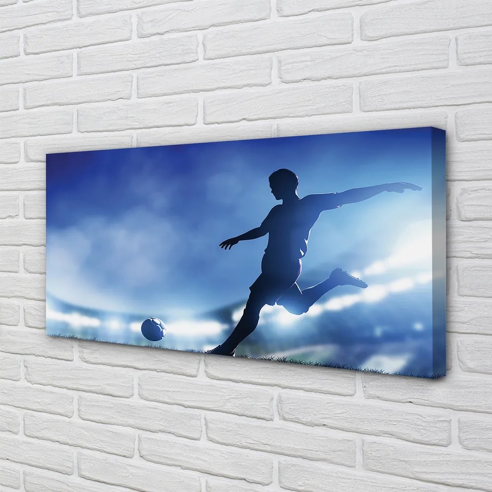 Obraz na płótnie Piłkarz W Blasku Neonów