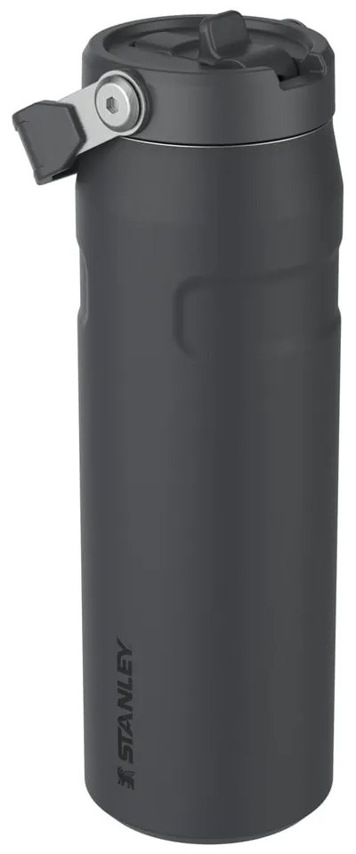 Czarny termos ze stali nierdzewnej 700 ml IceFlow™ Flip Straw 2.0 Tumbler Black – Stanley