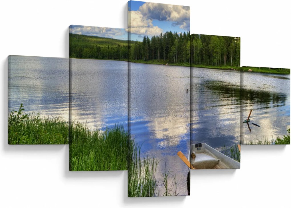 Obraz - Malownicza wioska (125x70 cm)