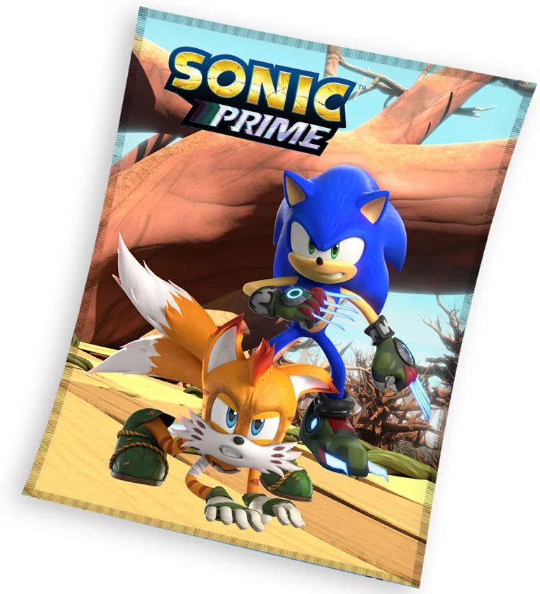 Carbotex Kocyk dziecięcy Jeż Sonic i Tails, 130 x170 cm