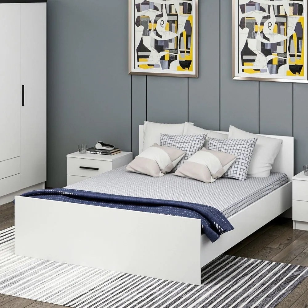 Białe łóżko dwuosobowe 160x200 cm Kale – Kalune Design