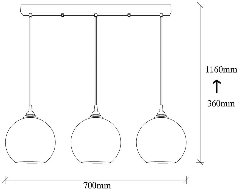 Lampa wisząca Horizont Gold - 022, złoto-czarna