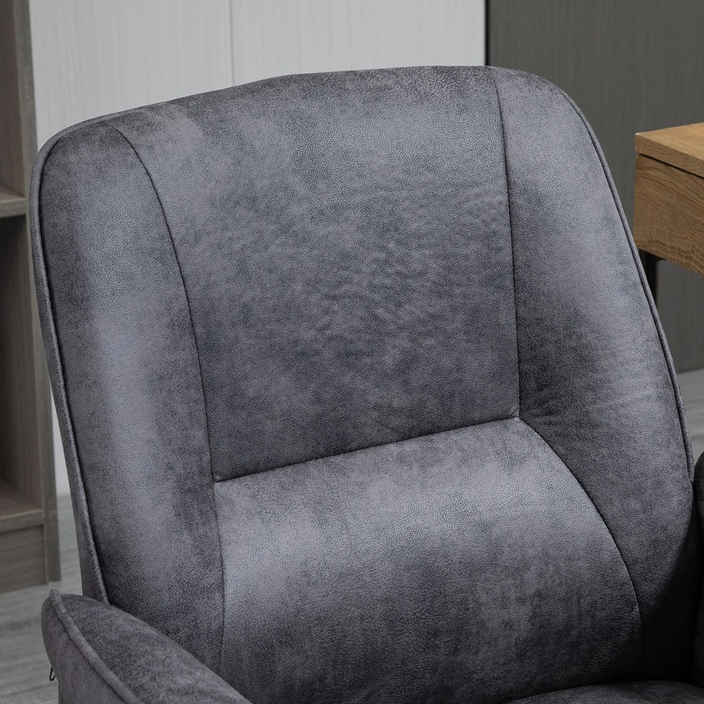 Vinsetto Krzesło Biurowe Ergonomiczne Czarne 48,5x54,5x81-87cm | Aosom PL
