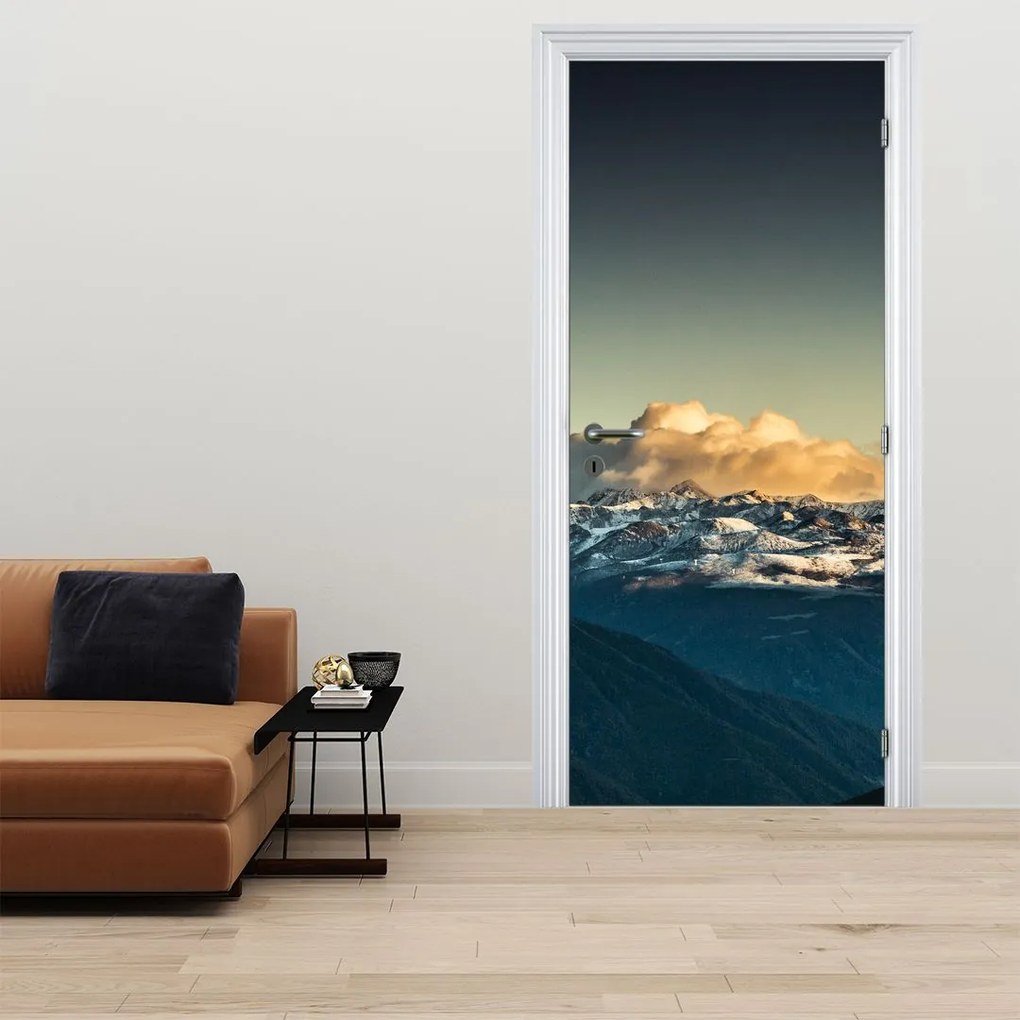 Fototapeta na drzwi - Szczyty gór (95x205cm)