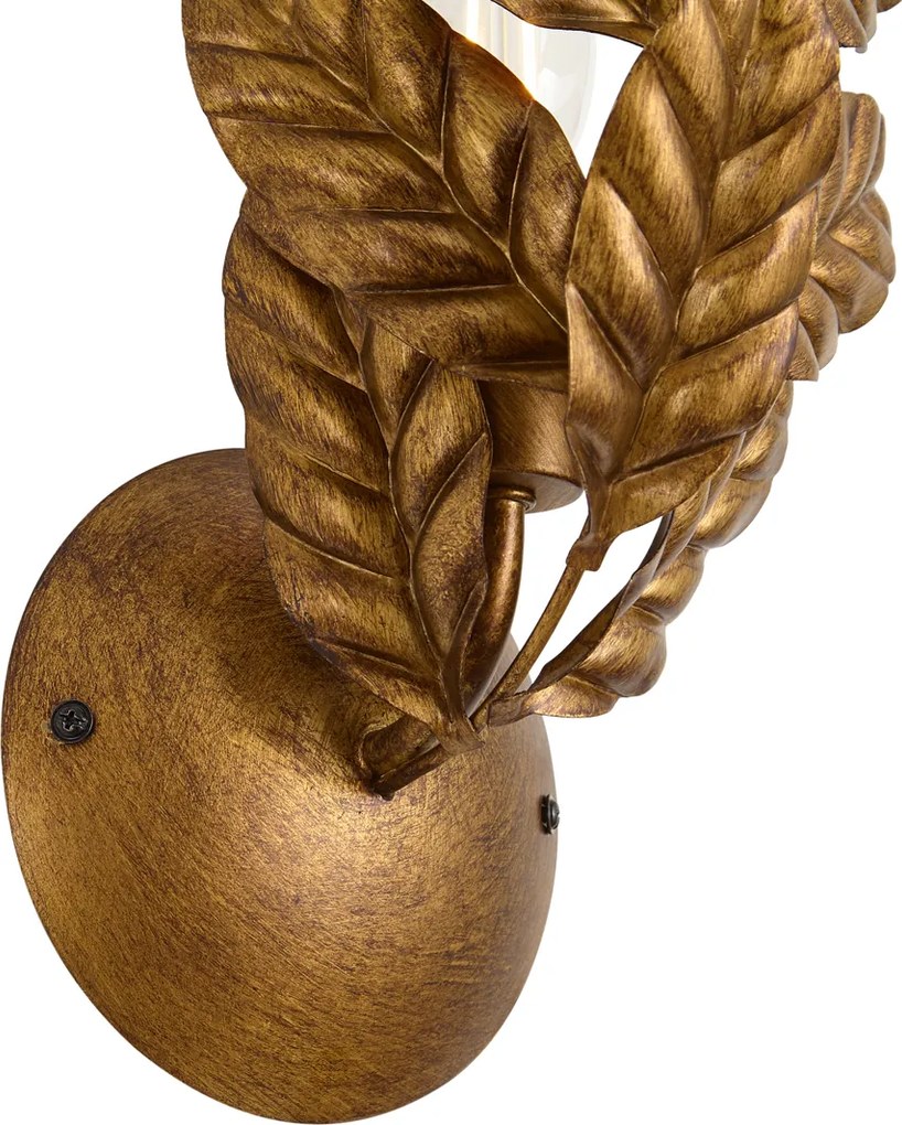 Lampa ścienna w stylu vintage antyczne złoto - Linden
