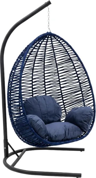 Ciemnoniebieskie wiszące krzesło NARS bez stojaka