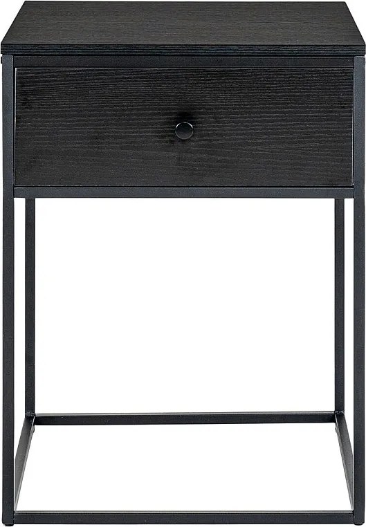 Stolik Nocny Życie, Czarny, 40x40x55 cm, Kendra Home