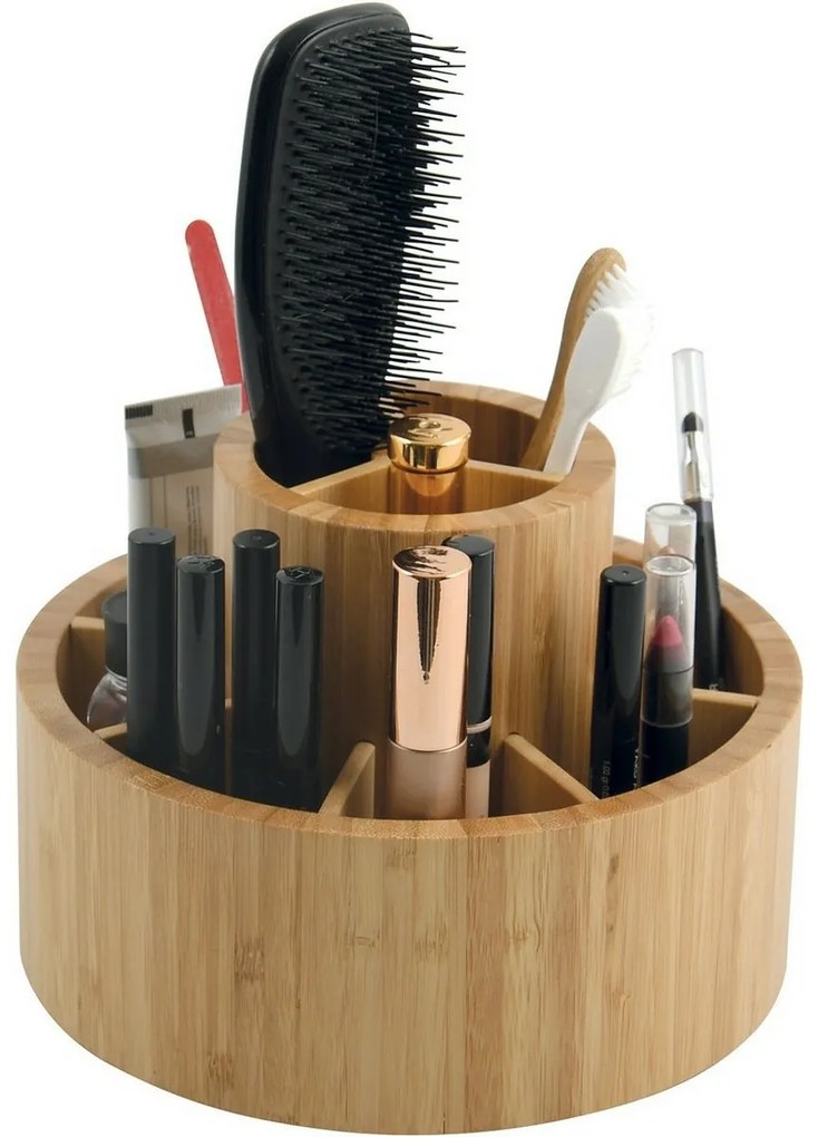 MSV Bambusowy organizer obrotowy na kosmetyki Isalys 20 x 15,3 cm