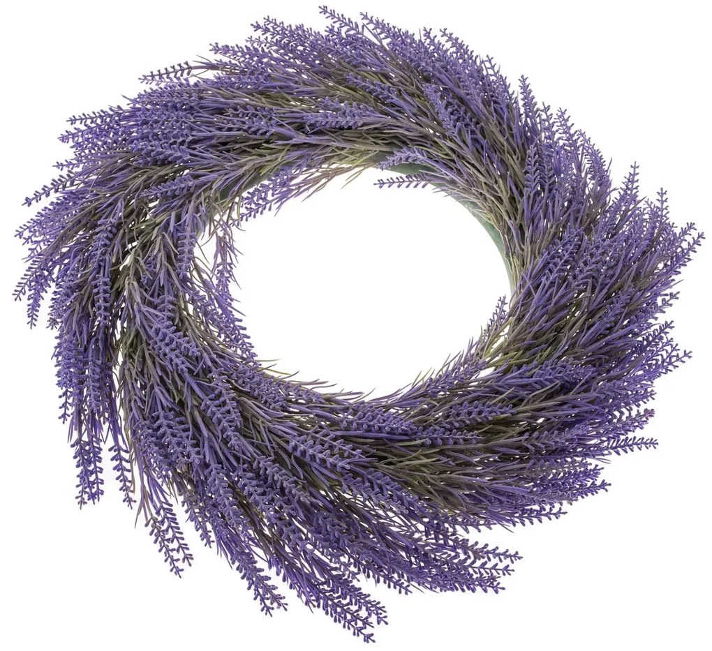 Sztuczny wieniec lawenda, średnica 65 cm
