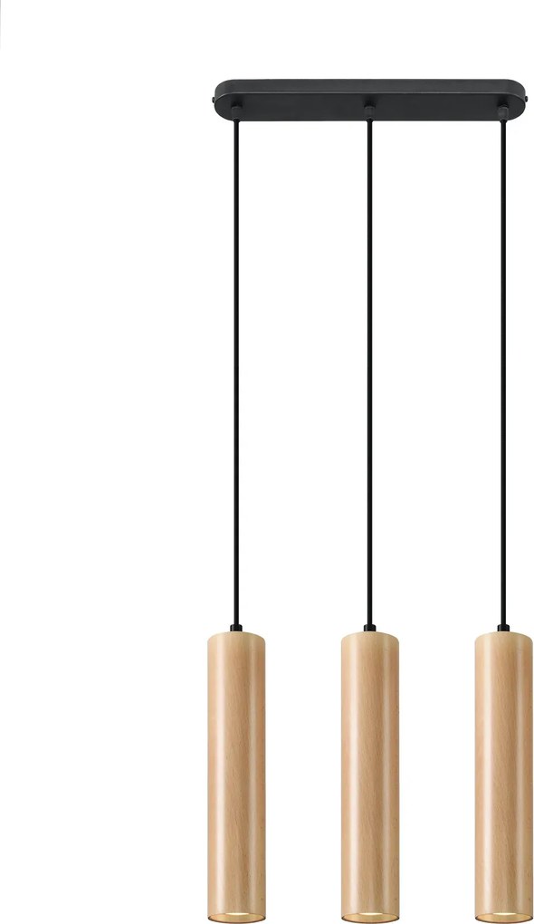 Drewniana lampa wisząca nad stół - EX549 M9-S43