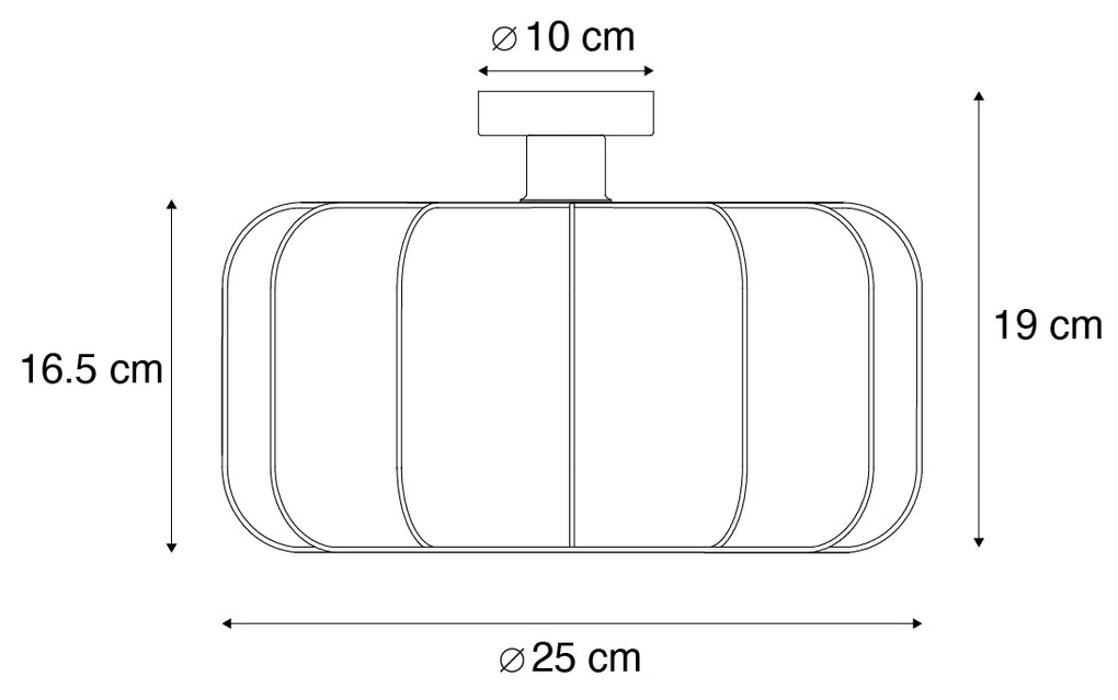 Lampa sufitowa Japandi biała 25 cm - Madleine
