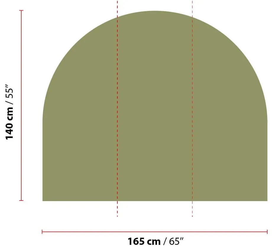 Naklejka na ścianę 165x140 cm Olive Green – Ambiance