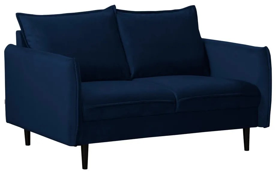 Ciemnoniebieska aksamitna sofa 138 cm Juli – Ropez