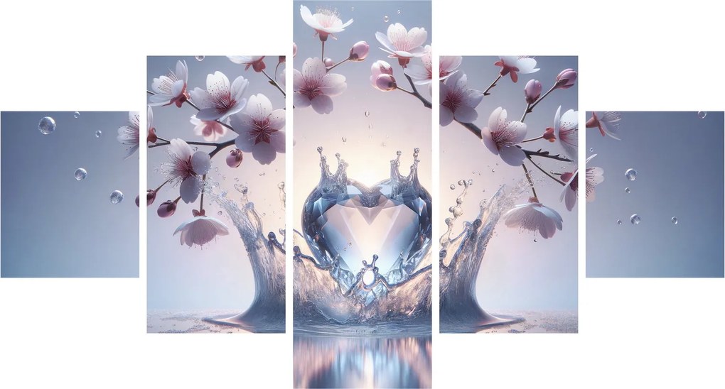 Obraz - Diamentowe serce (125x70 cm)