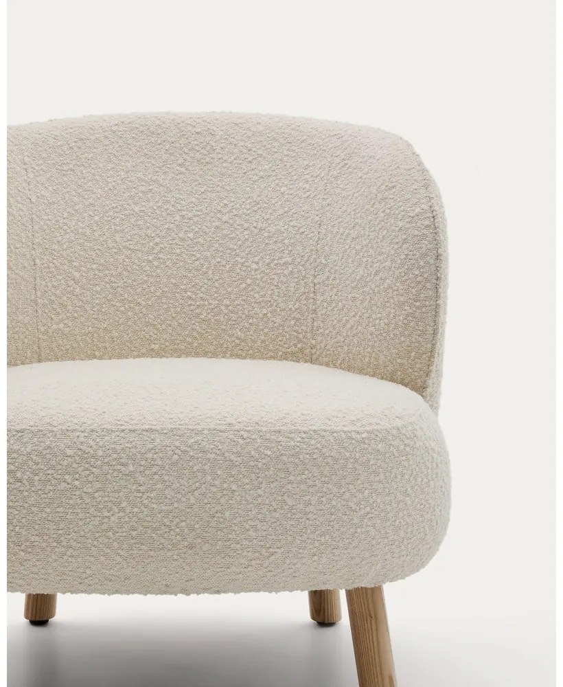 Kremowy fotel z materiału bouclé Ulit – Kave Home