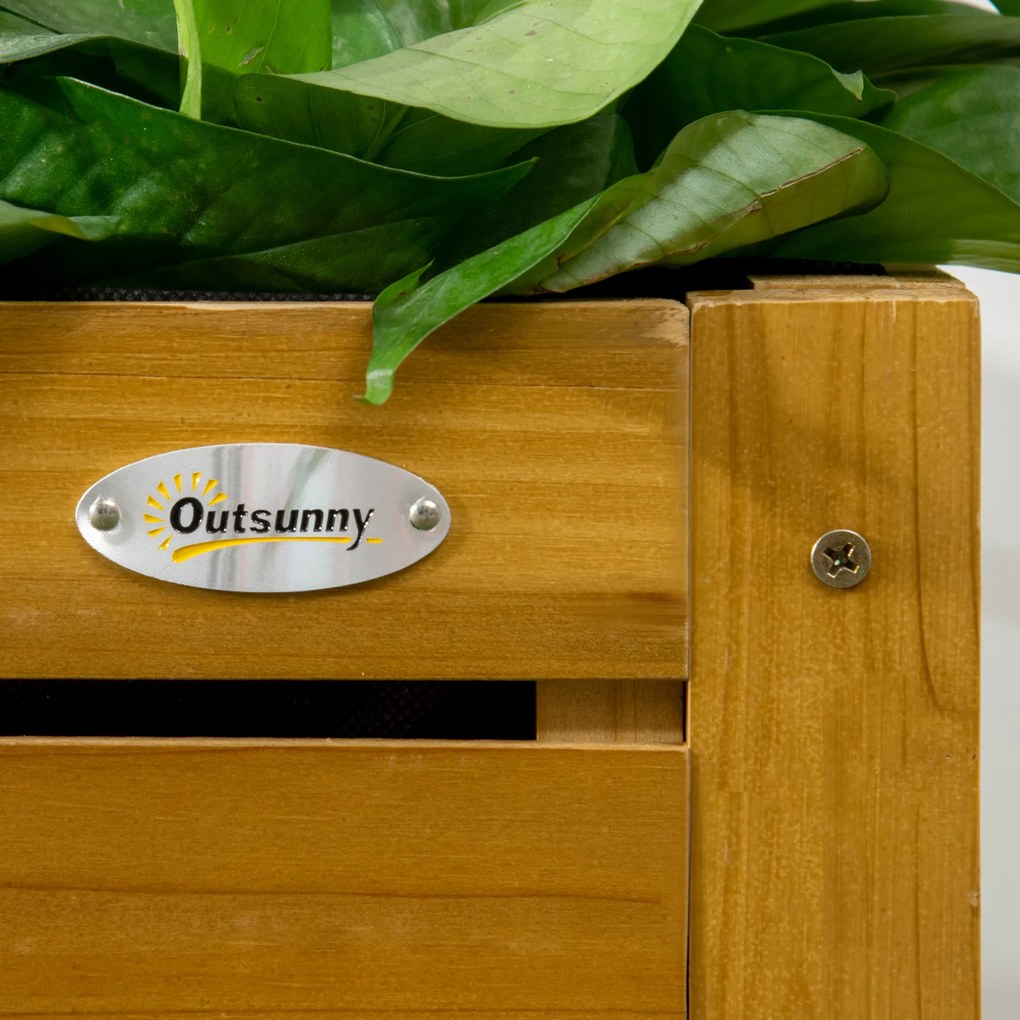 Outsunny podniesione łóżko kwiat pole łóżko ziołowe ze składanym blatem do ogrodu