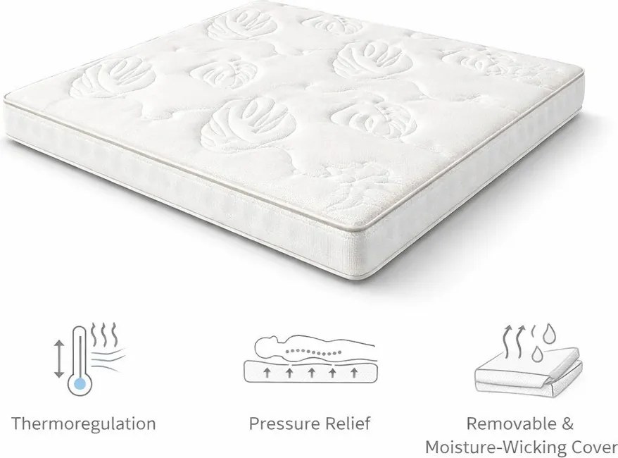 Średnio twardy piankowy materac 180x200 cm Smooth Vibe – Bonami Selection