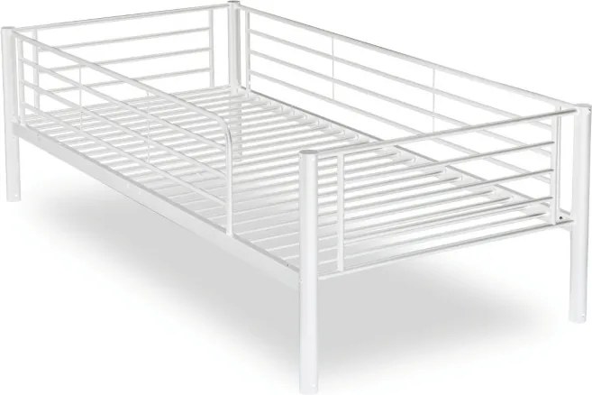 Łóżko Piętrowe Dla Dzieci 90x200 cm RODEZ Metalowe Białe