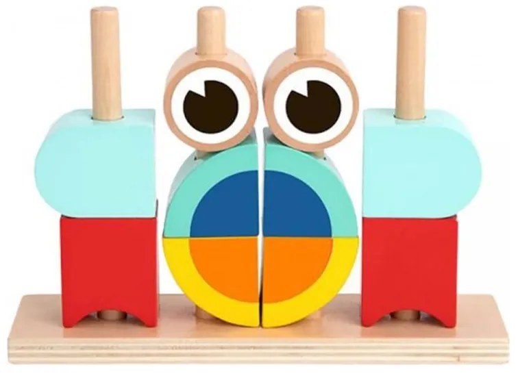 Tooky toy kreatywne drewniane klocki przestrzenne 3d krab