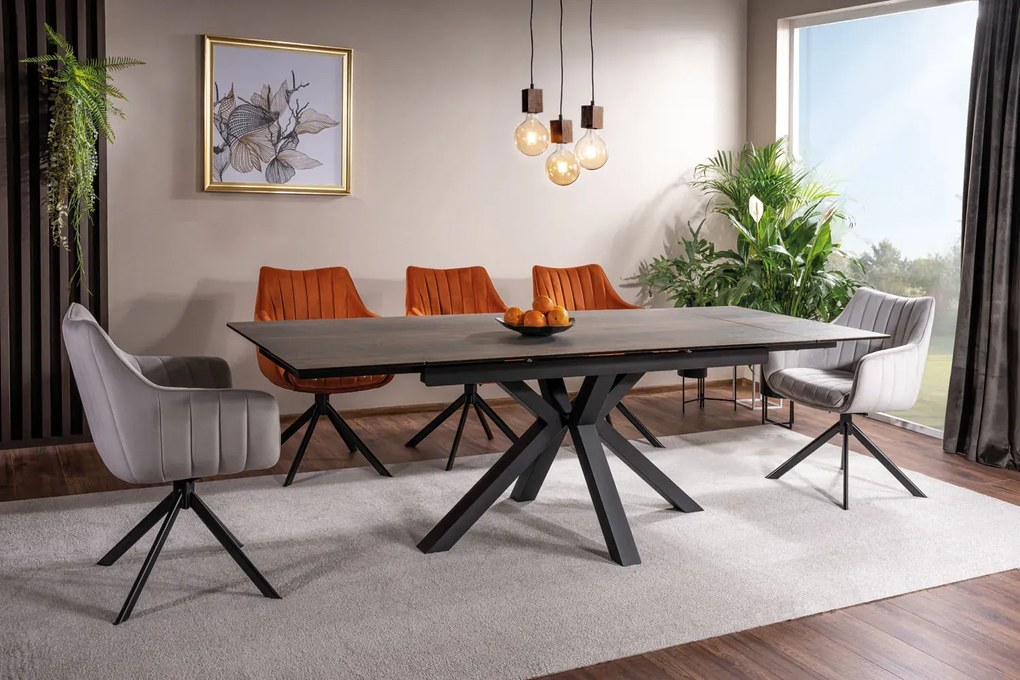 STÓŁ COLUMBUS CERAMIC BRĄZ LEGNO/CZARNY 160(240)X90 SIGNAL