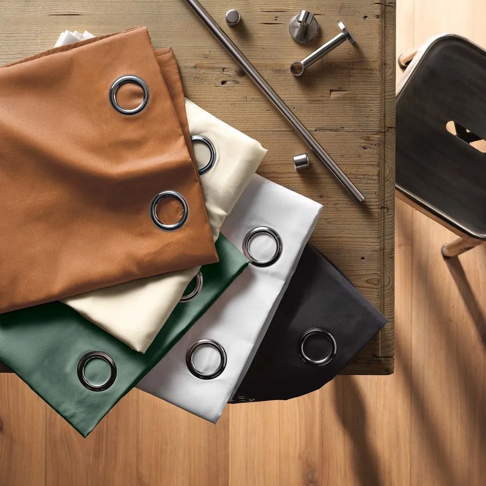 Brązowa zasłona z mikrowłókna 140x260 cm Absolu – douceur d'intérieur