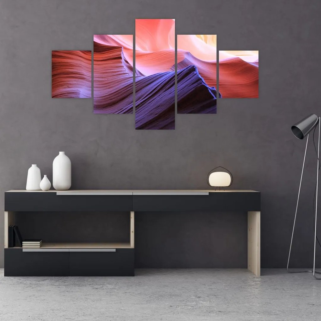 Obraz - kolorowy piasek (125x70 cm)