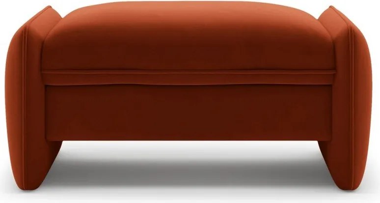 Ceglasty aksamitny podnóżek Georgia – Micadoni