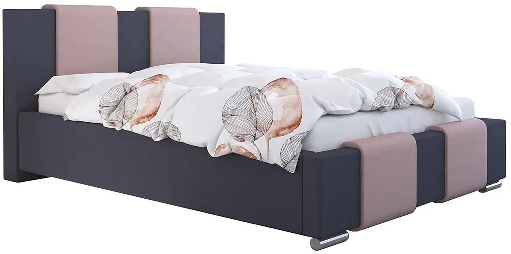 Dwuosobowe łóżko tapicerowane 140x200 Molta 3X - 36 kolorów