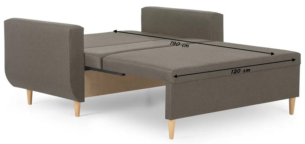 Sofa kanapa 2 os z funkcją spania DORO Jasny szary
