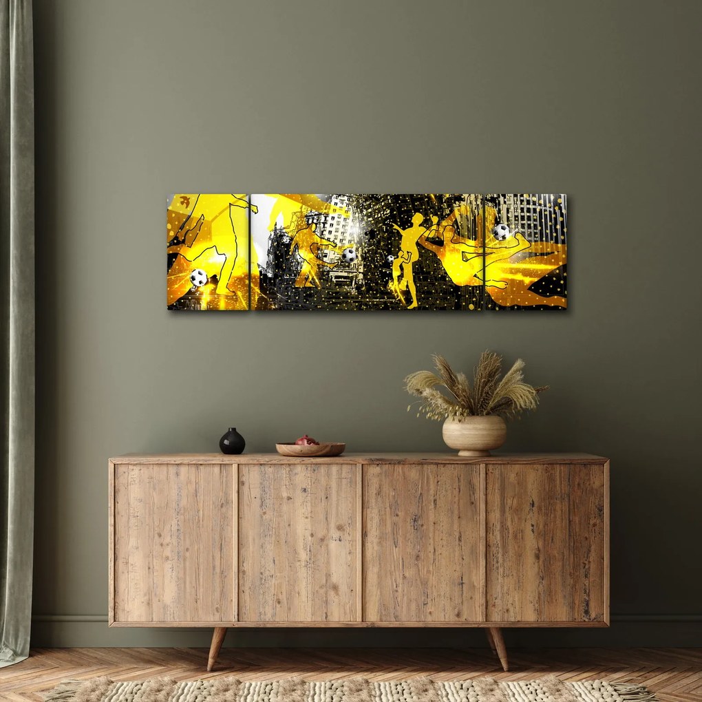 Obraz - Piłka nożna w wielkim mieście (170x50 cm)