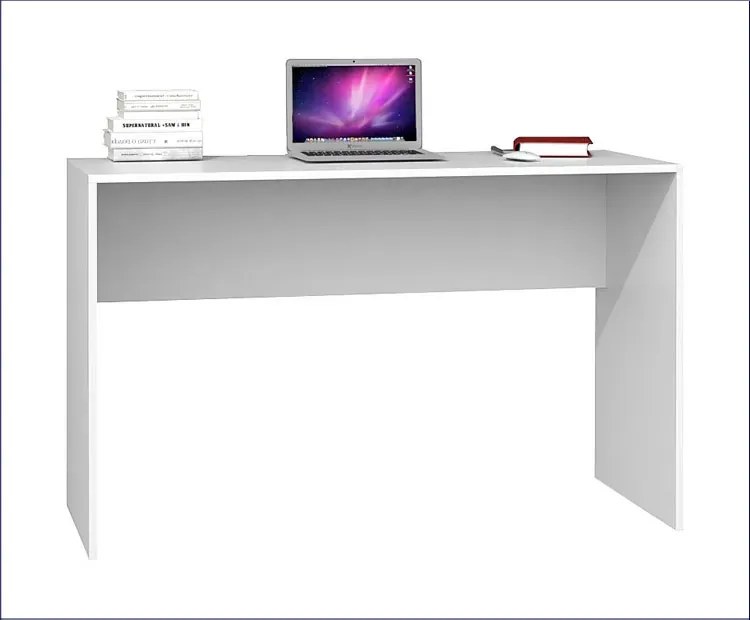 Białe długie minimalistyczne biurko - Selex 2X