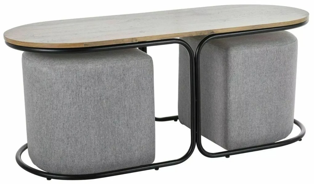 ŁAWA DUAL DĄB ARTISAN/CZARNY 120X50 (ZESTAW) SIGNAL