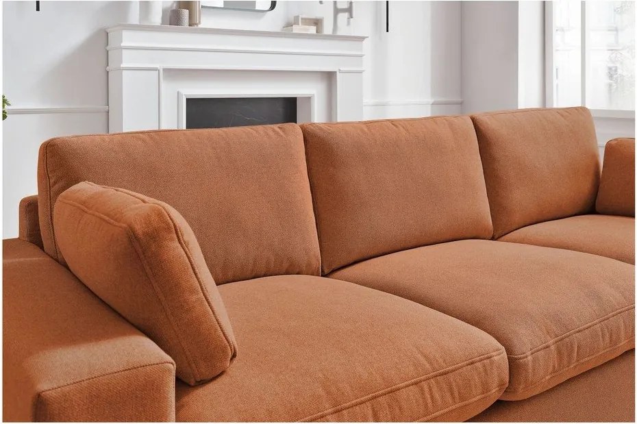 Pomarańczowa sofa 250 cm Belair – Bobochic Paris