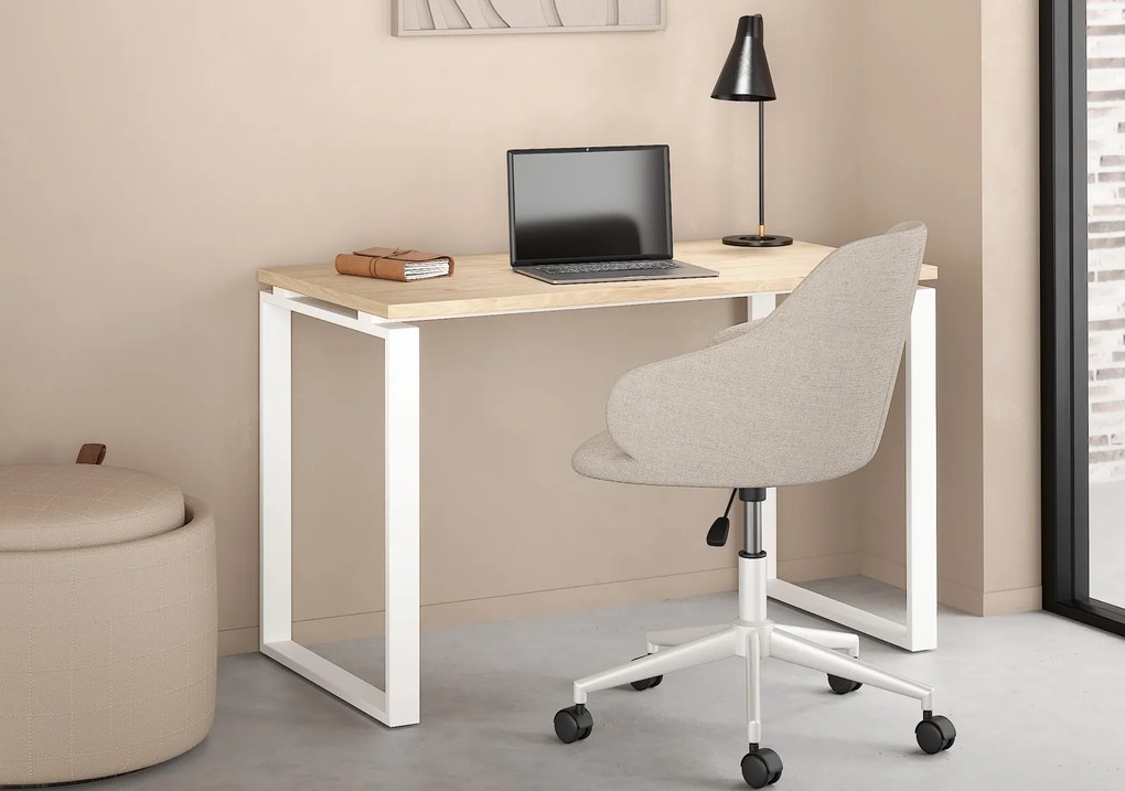 Biurko loft na płozach Sign 120 jackson hickory/biały mat