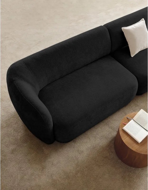 Narożnik NOBO Prawostronny system modułowy tkanina DressME 21 Grafitowy