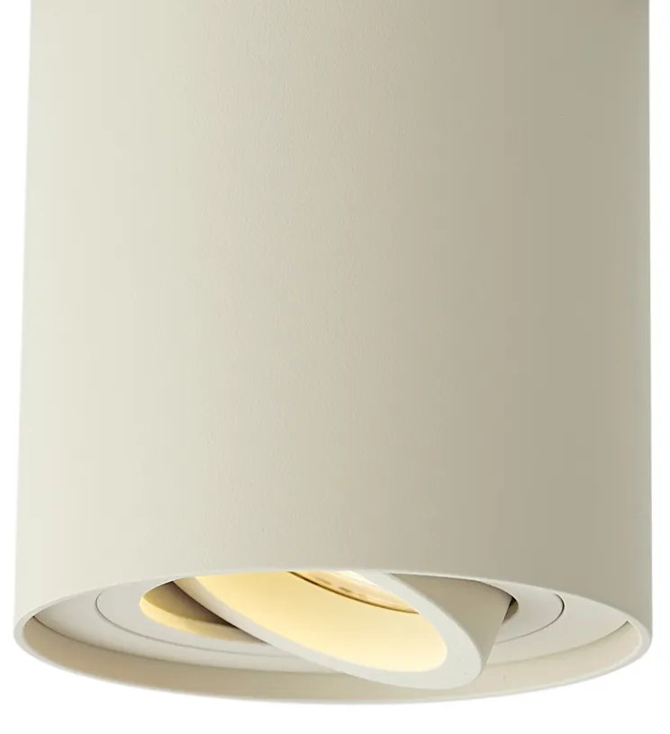 Nowoczesny reflektor w kolorze beżowym do systemu szynowego 1-fazowego - Iconic Rondoo Up