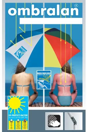 OMBRALAN 240 cm - parasol plażowy : Substancja Desen - 904