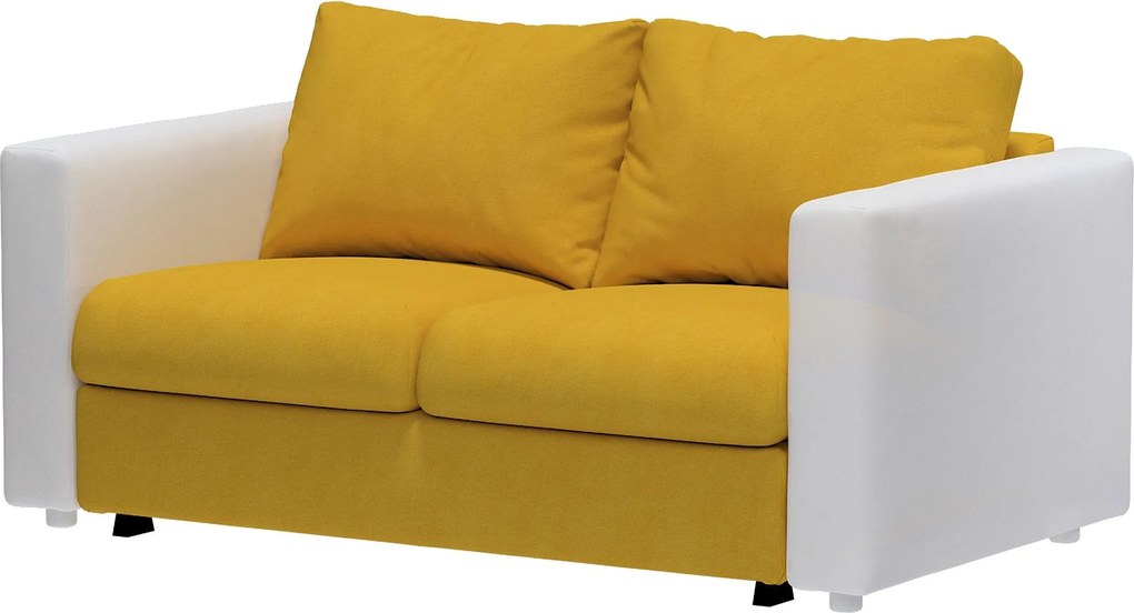 Pokrowiec na sekcję 2-osobową rozkładaną Vimle kolor żółty tkanina strukturalna