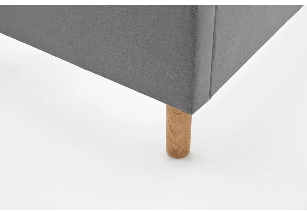 Jasnoszare tapicerowane łóżko jednoosobowe bez stelaża 120x200 cm Malin – Meise Möbel