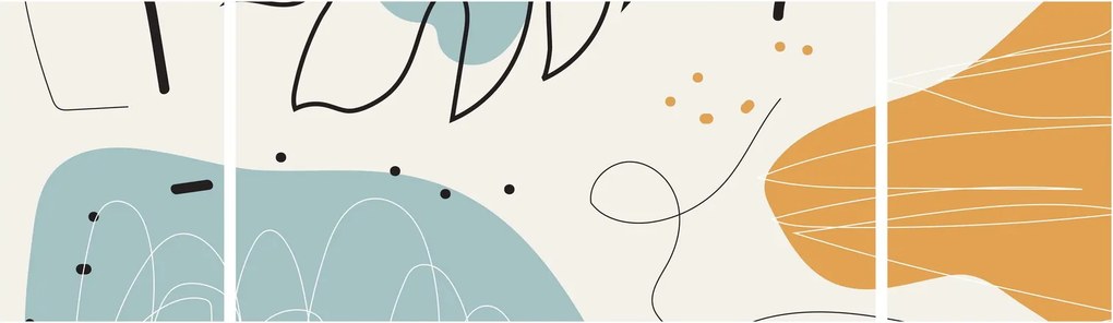 Obraz - ilustracja liścia (170x50 cm)