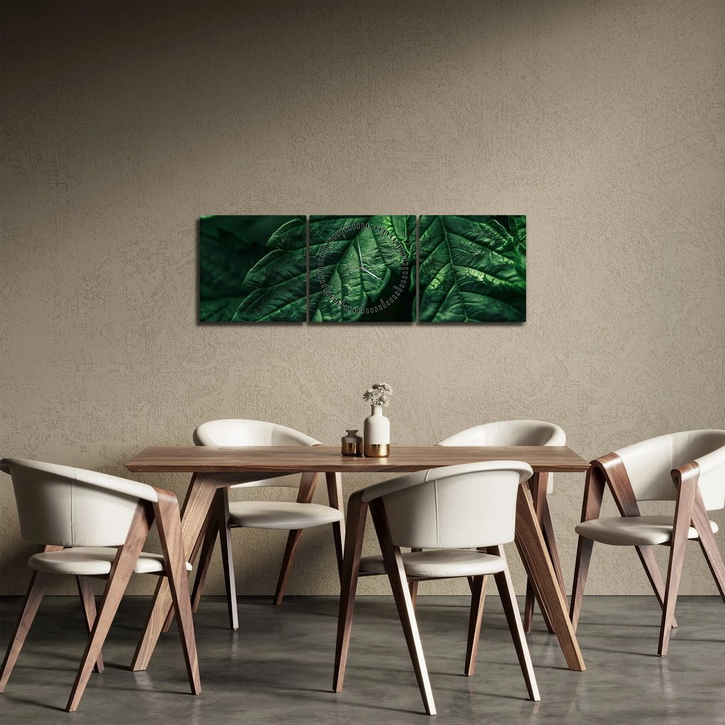 Obraz - Szczegół arkusza (z zegarem) (90x30 cm)