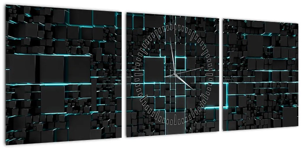 Obraz - Interfejs technologiczny (z zegarem) (90x30 cm)