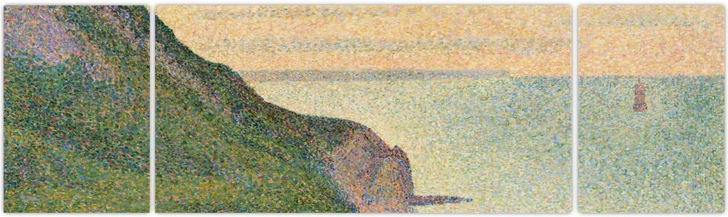Obraz - Georges Seurat, Seascape at Port-en-Bessin, Normandy, reprodukcje (170x50 cm)