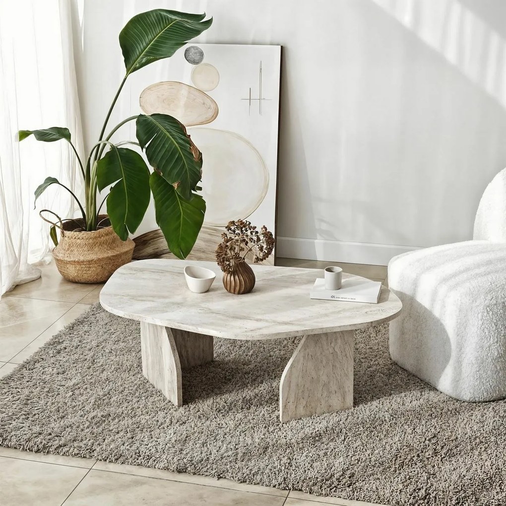 Stolik konferencyjny Rock Travertine