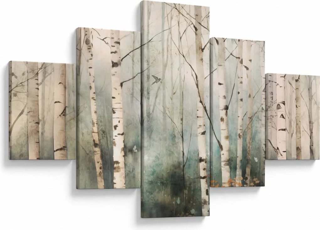 Obraz - Rysowanie wzoru lasu (125x70 cm)