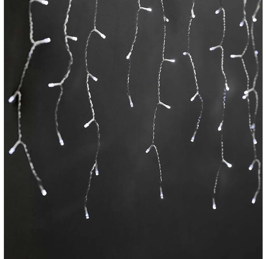 Nedis CLLC180C - LED kurty świąteczne 180 LED/7 funkcji 10,9m IP44 zimna biel