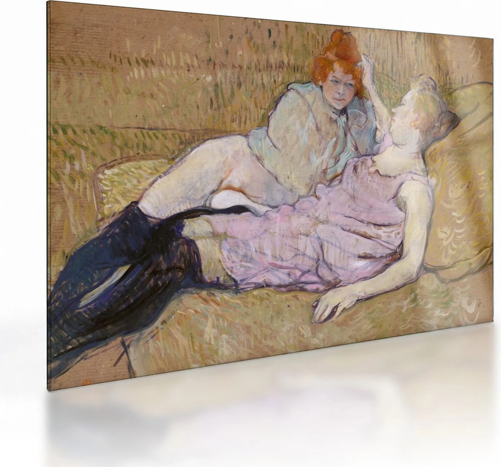 Obraz na szkle - Henri de Toulouse-Lautrec, The Sofa, reprodukcje (70x50 cm)
