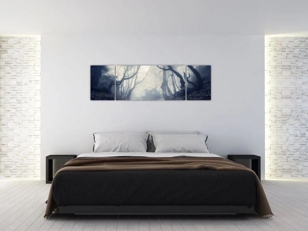 Obraz- Las we mgle (170x50 cm)