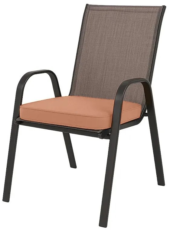 Poduszka na krzesło zewnętrzne VIREON 44x45 cm, brązowo-pomarańczowa