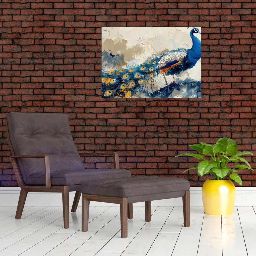 Obraz - Paw, malarstwo (70x50 cm)